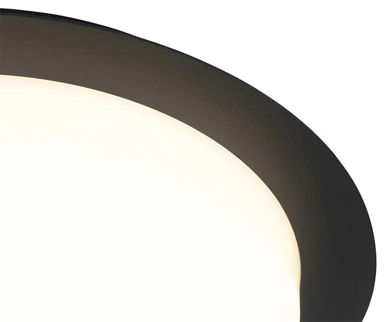 Buitenlamp Moderne plafondlamp zwart rond incl. LED IP44 - Lys Modern IP44 Buitenverlichting