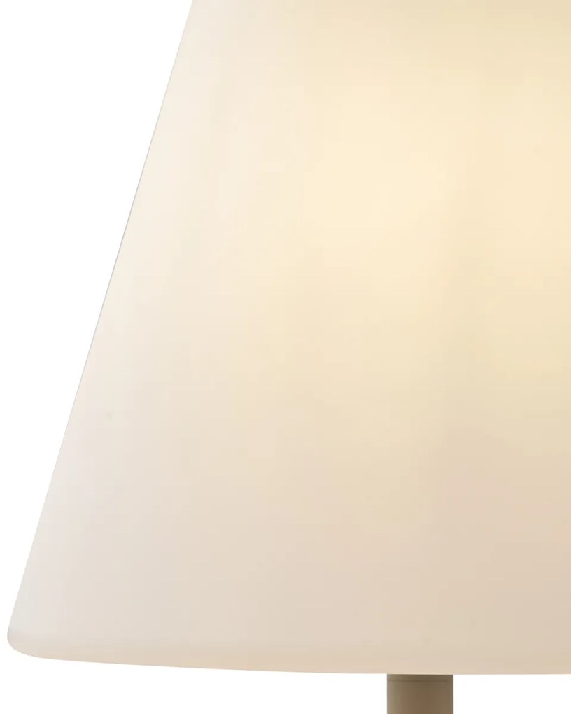 Buiten vloerlamp beige met witte kap IP65 - Virginia Modern E27 IP65 Buitenverlichting