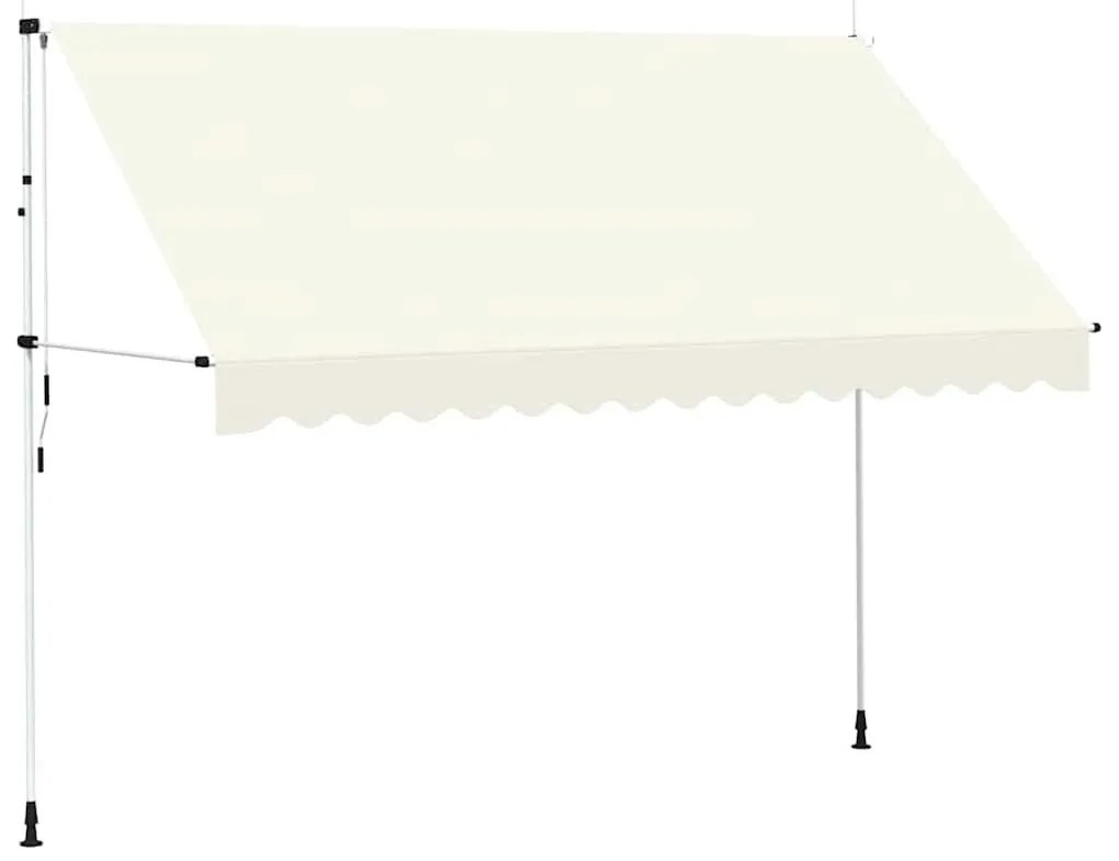vidaXL Luifel handmatig uittrekbaar 350 cm crème