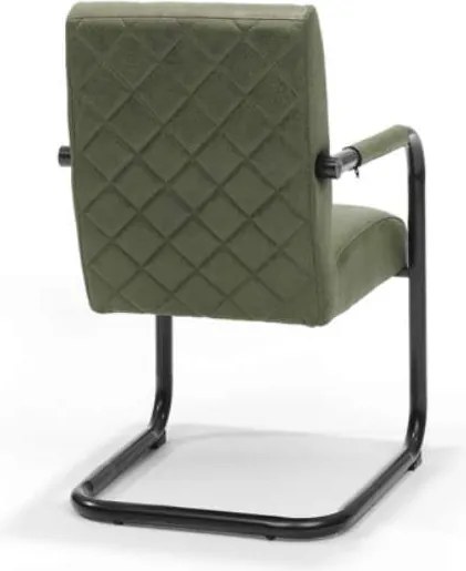 Eetkamerstoel - Monaco - stof Maya lederlook groen