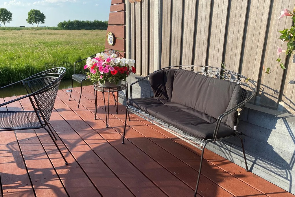 Elegance strekmetaal 2-zits tuinbank - Antraciet