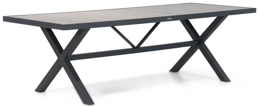 Tuinset 6 personen 245 cm Aluminium/Textileen /Aluminium/textileen Grijs Presto Lucardo/Crossley