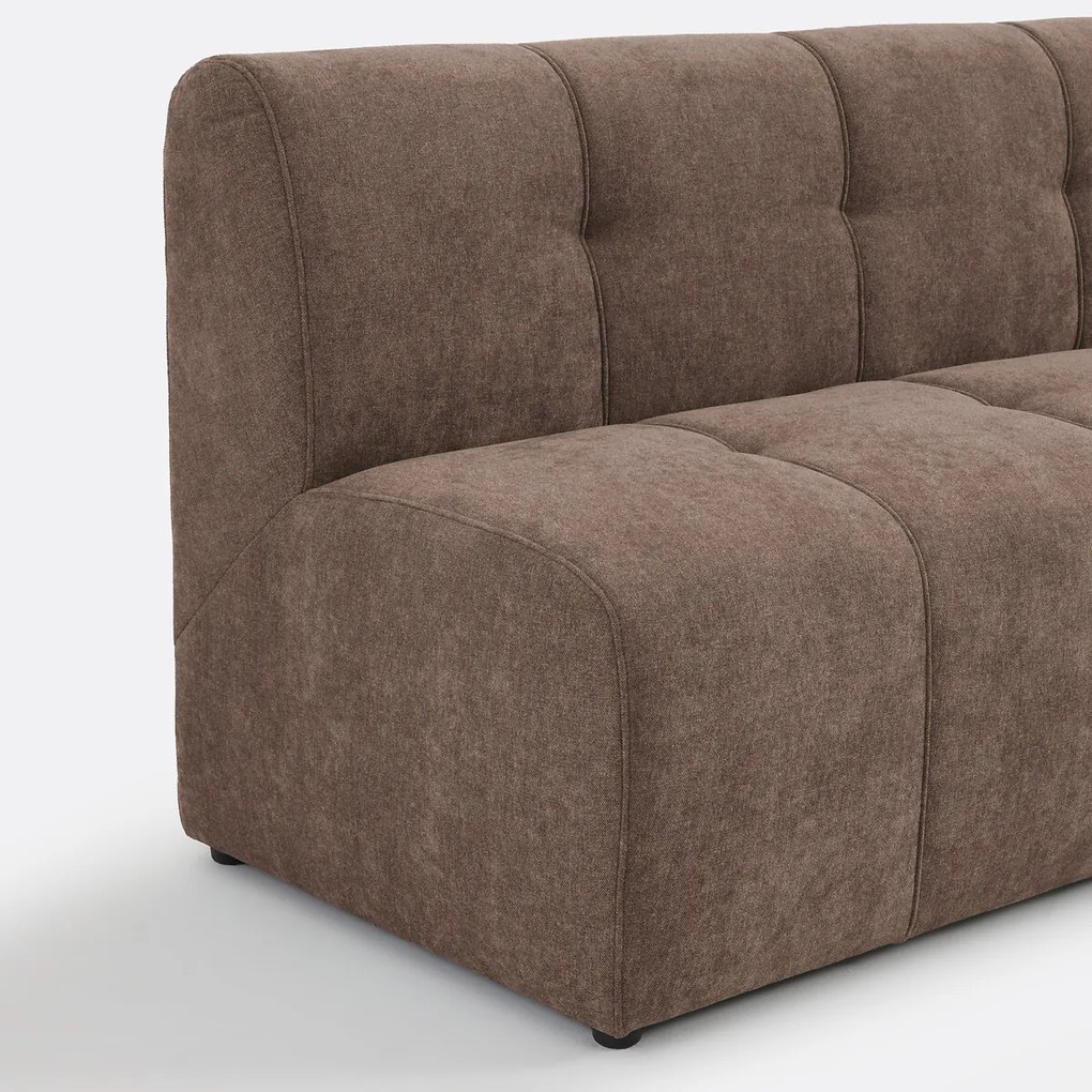 Modulaire bank, 3-zits, van fijn chenille, ANETA