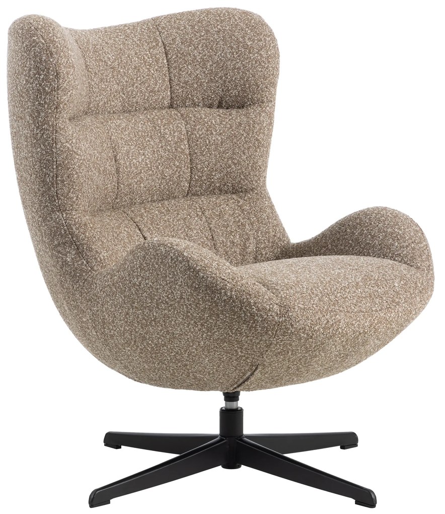 Oorfauteuil Modern Bruine Stof