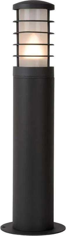 Lucide sokkellamp Solid IP54 - zwart - 14,5x14,5x50 cm - Leen Bakker