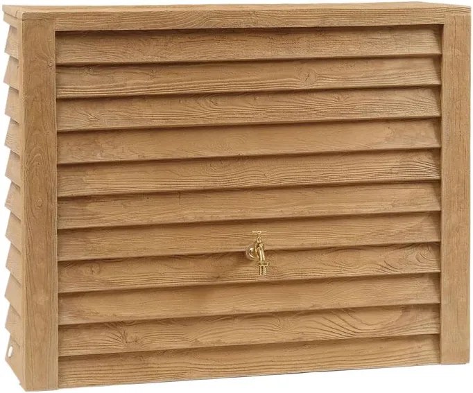 Garantia woody licht hout licht hout - Regenton muurmodel - 40x124x100cm - met kraantje - 350 liter