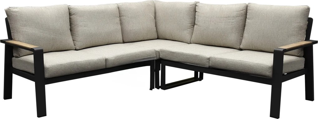 Lola hoek loungeset 3-delig aluminium antraciet