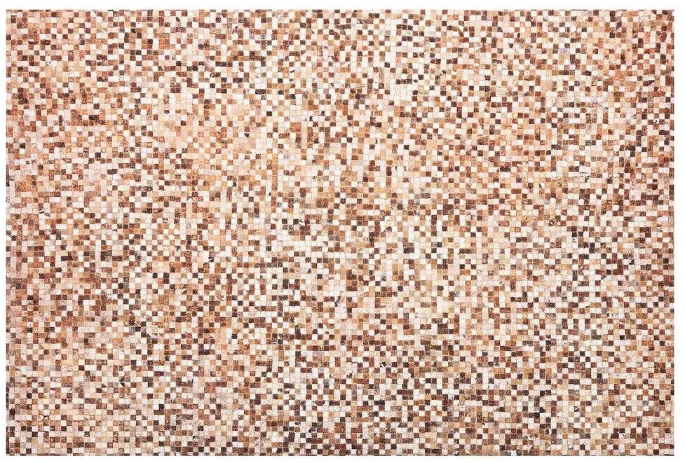 Vloerkleed leer bruin/beige 160 x 230 cm TORUL Beliani