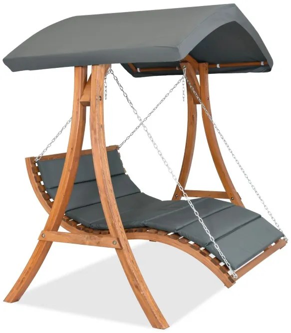 Houten schommelbank Manila Garden Point grijs