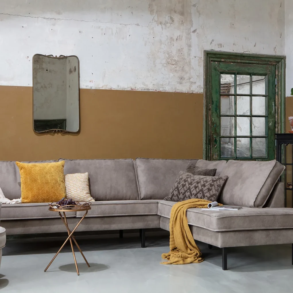 BePureHome Rodeo Hoekbank Rechts Elephant Skin