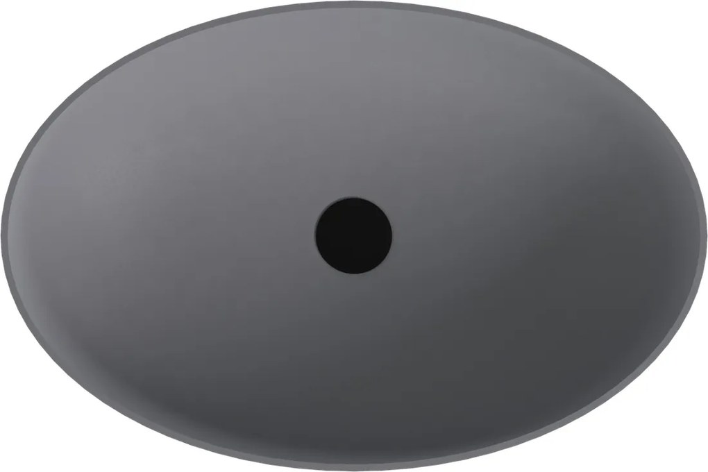 Polysan Banera waskom ovaal 60x40cm grijs mat