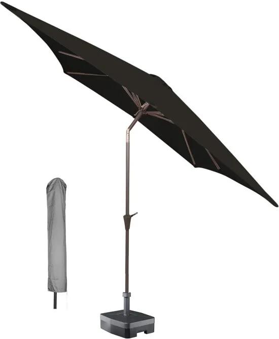 Â® vierkante parasol Altea 230x230 cm met hoes - Black