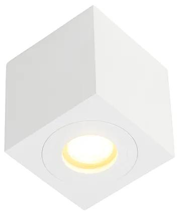 Moderne vierkante badkamer Spot / Opbouwspot / Plafondspot wit - Capa Modern GU10 IP44 Lamp