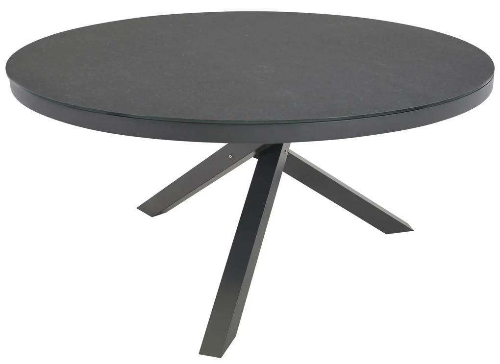Lesli Living Ronde Tuintafel - Mojito Negro - Ø 150 cm - Keramiek - Lesli Living