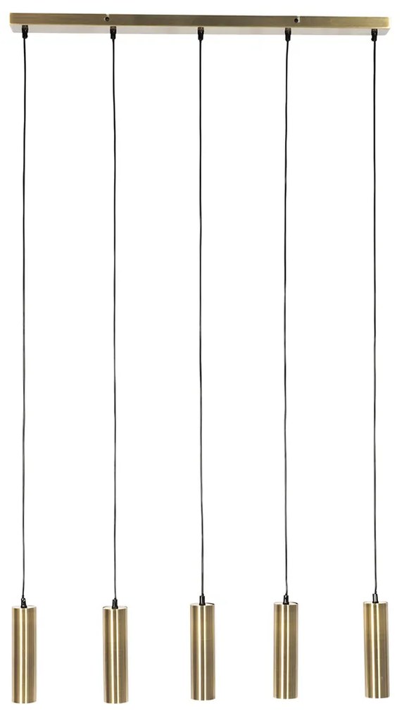 Moderne hanglamp brons 5-lichts - Jeana