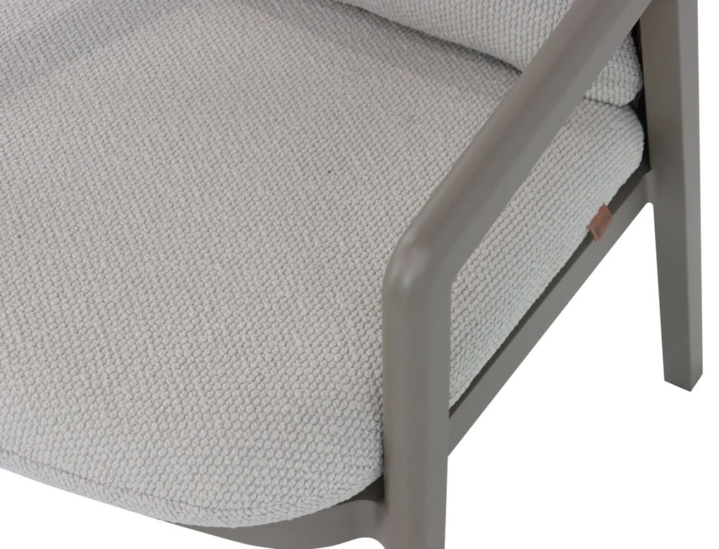 Tuinset 6 personen 240 cm Aluminium/rope Taupe Santika Furniture Santika