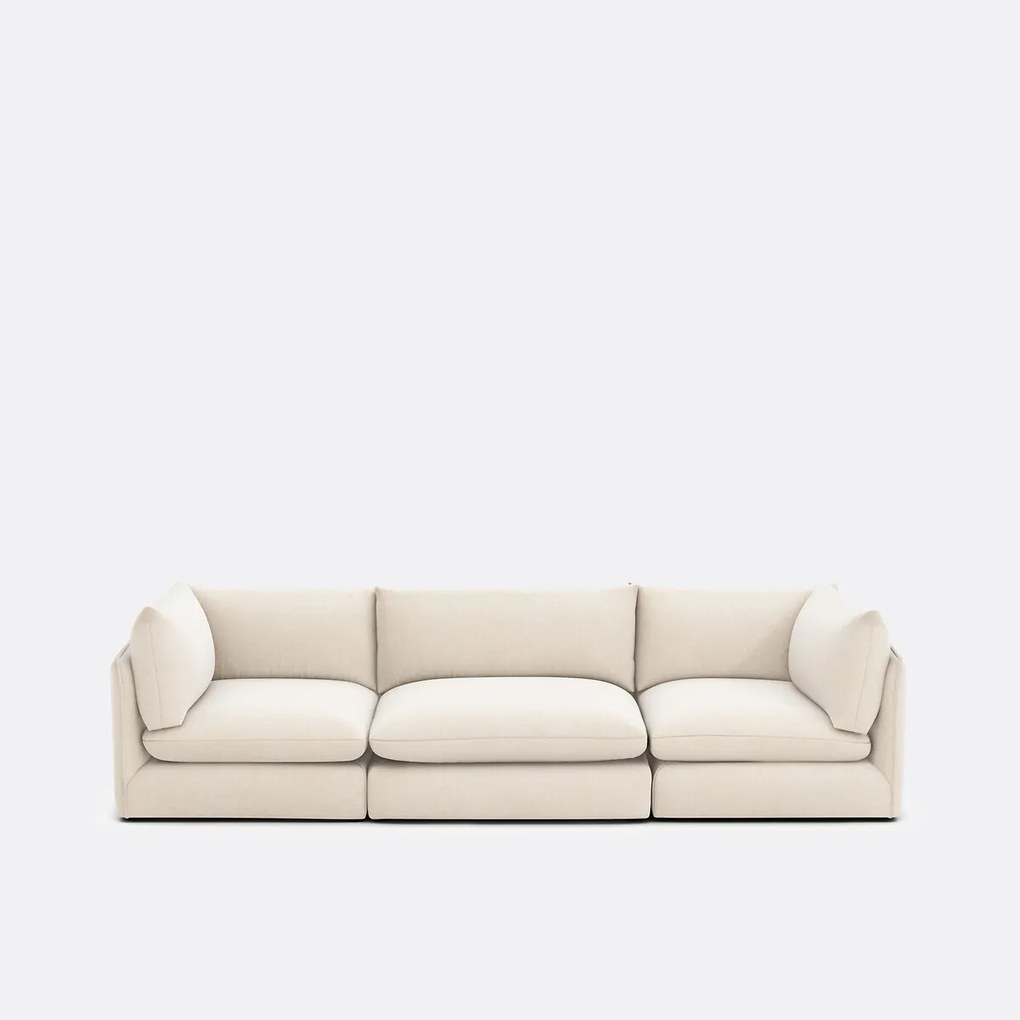 Modulaire 3-zitsbank in gemêleerd polyester, Malo