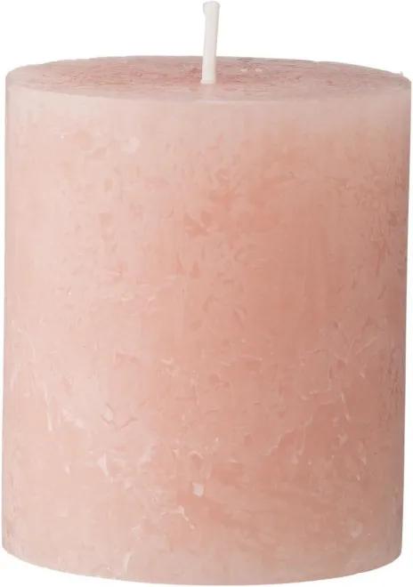 Rustieke Kaars 7 X 8 Cm (roze)