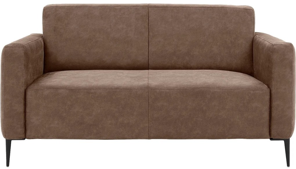 Goossens Key West bruin, micro leer, 2-zits, modern design