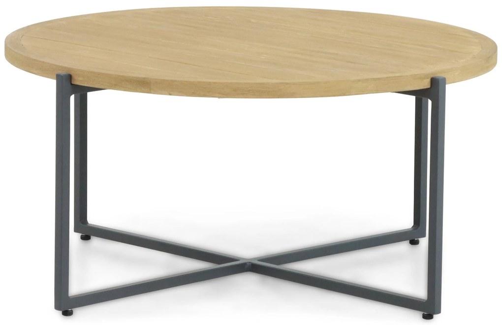Stoel en Bank Loungeset 5 personen Aluminium/Teak Grijs Apple Bee Condor