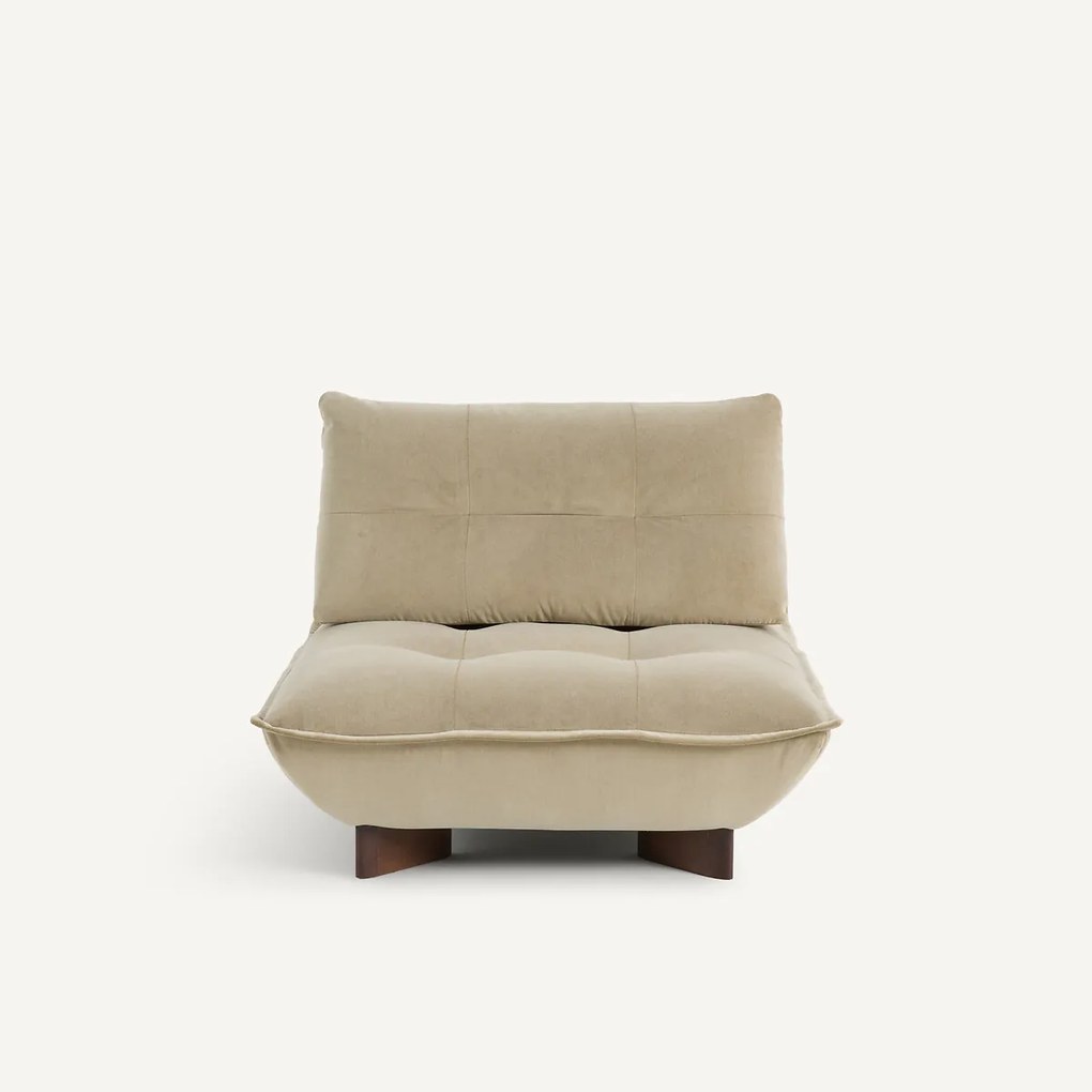 Modulaire fauteuil in stonewashed fluweel, KAORI