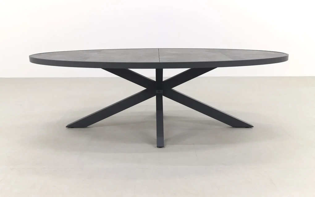 Jasmine Black/Silva 240x115 cm. ovale tuinset - 7-delig