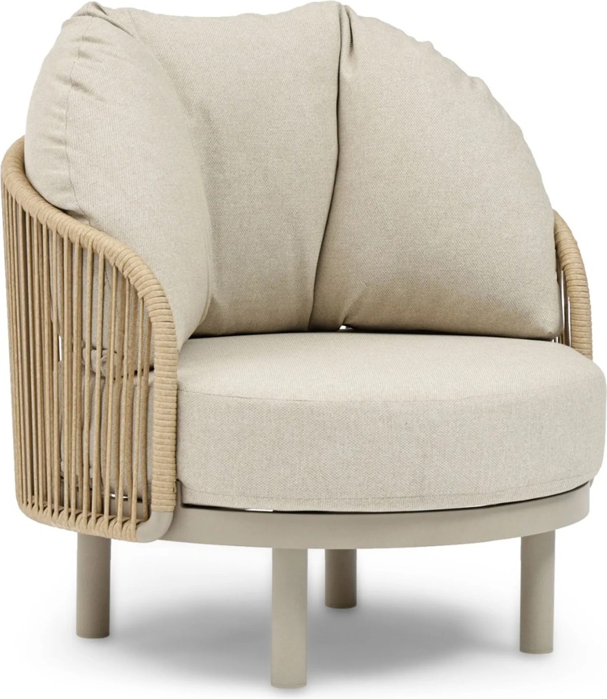 Stoel en Bank Loungeset 5 personen Rope Zand/Beige Coco Amici/Tivano