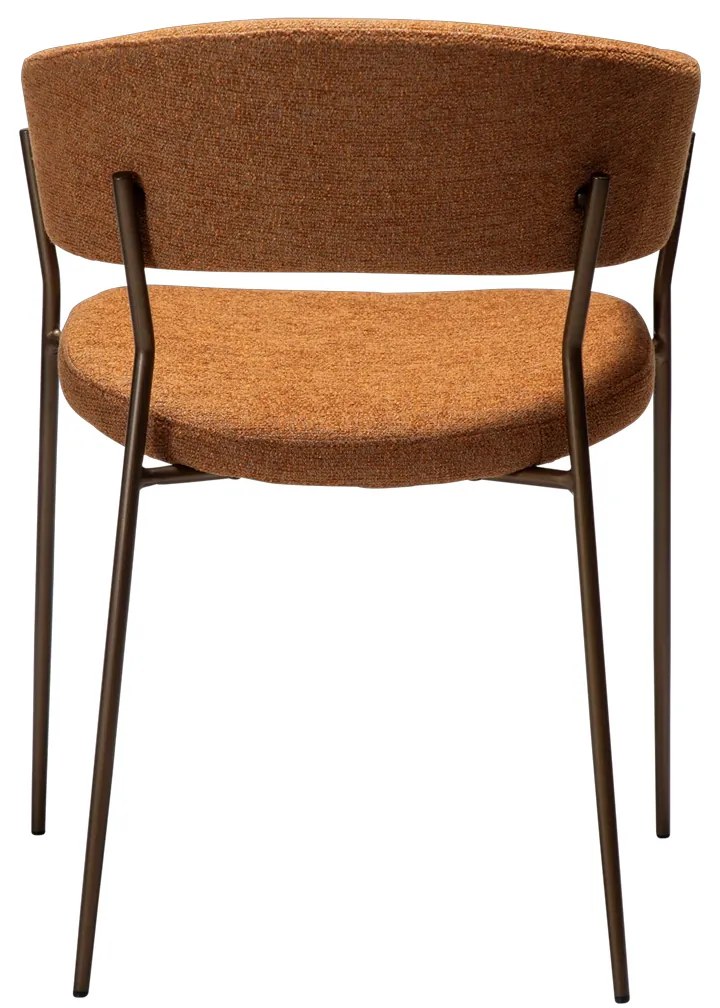 Dan-Form Reboot Eetkamerstoel Met Ronde Rug Boucle Pumpkin Spice Oranje