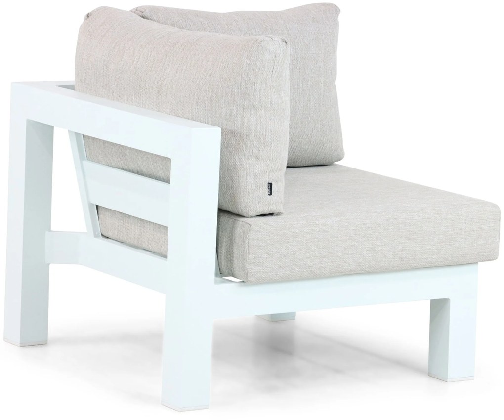 Hoek loungeset 5 personen Aluminium Wit Lifestyle Garden Furniture Luca