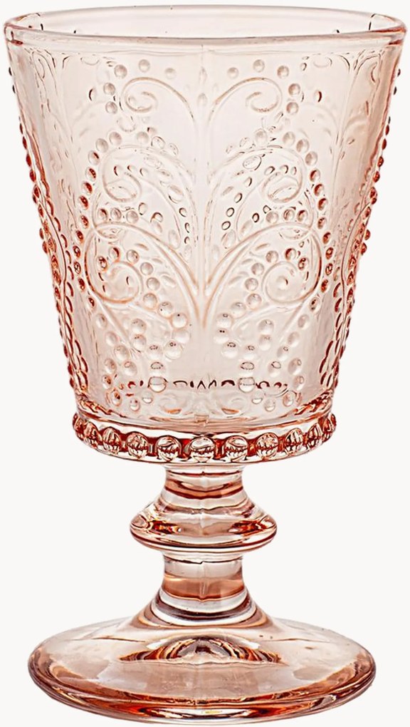 Glazen waterglazen Garden van structuurglas, 4-delig