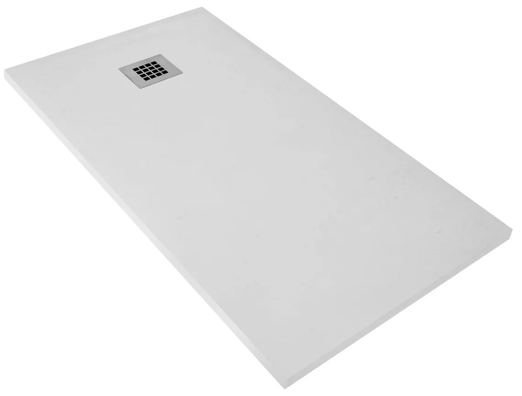 SaniGoods Slate composiet douchebak mat wit 140x90cm anti-slip