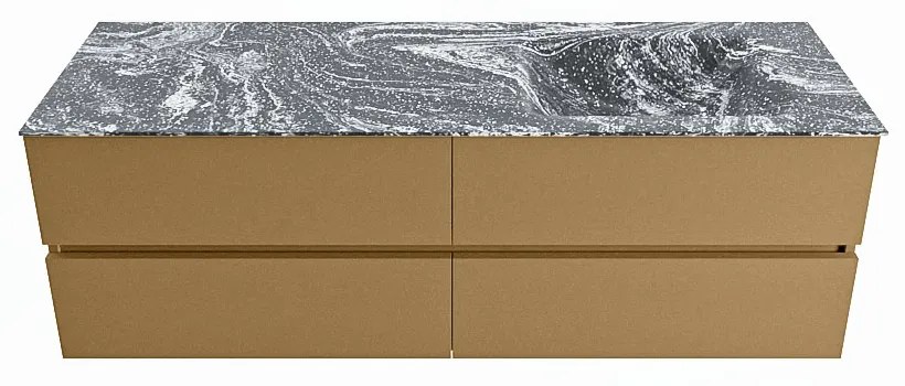 Mondiaz Vica DLux badmeubel 150cm oro 4 lades met wastafel lava rechts 1 kraangat