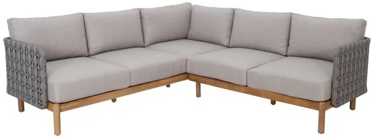 The Outsider Hoek Loungeset - Kolbe - Lichtgrijs - Acacia/Rope - The Outsider