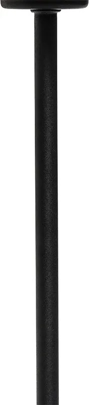 Moderne tafellamp zwart stoffen kap zwart met goud - VT 1