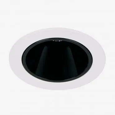 Downlight Led Inbouwspot Met Ronde Rand Voor Buitengebruik In Aluminium Luisiana Wit – Zwart & Warm Wit 2700k & Ø5 Cm & 3 W & 38º - Sklum
