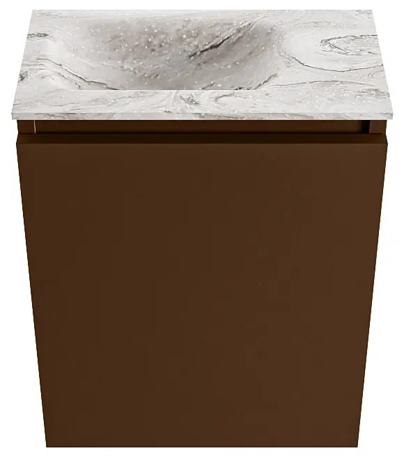 Mondiaz Ture DLux toiletmeubel 40cm rust met wastafel glace links zonder kraangat