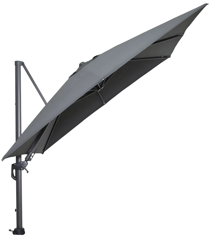 Garden Impressions Hawaii zweefparasol 300x300 cm - frame carbon black - doek donker grijs