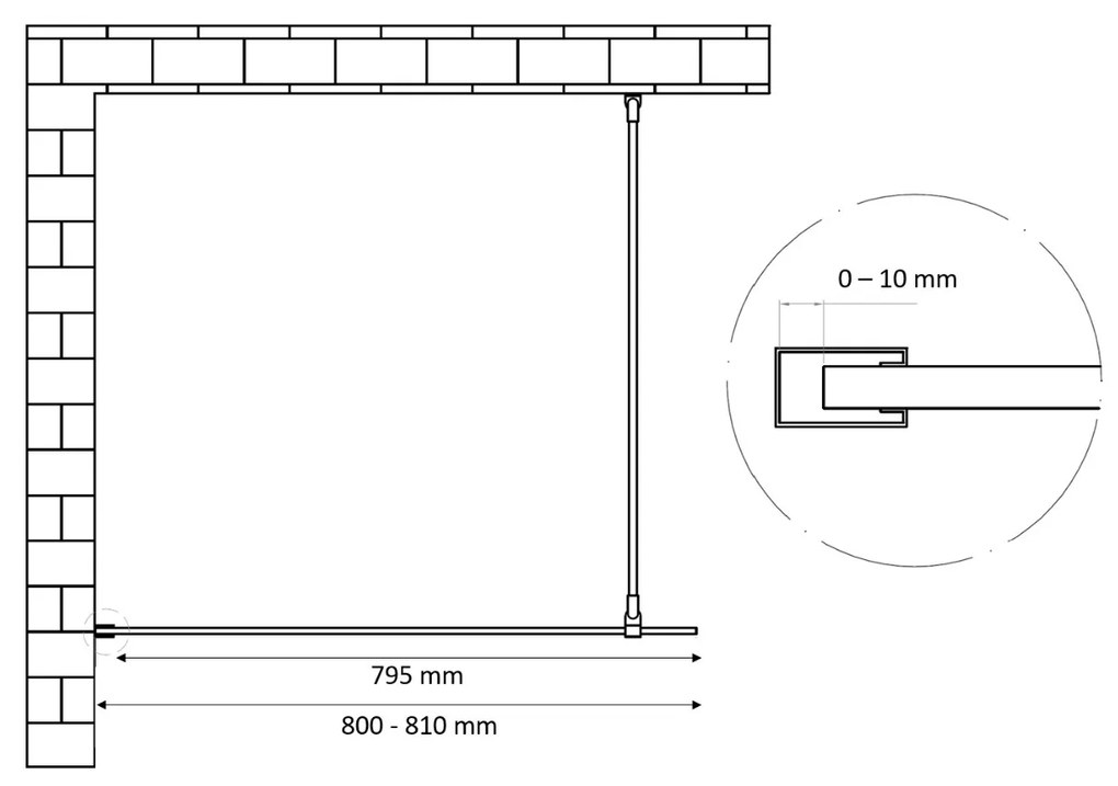 Best Design Dalis inloopdouche 80cm RVS-geborsteld