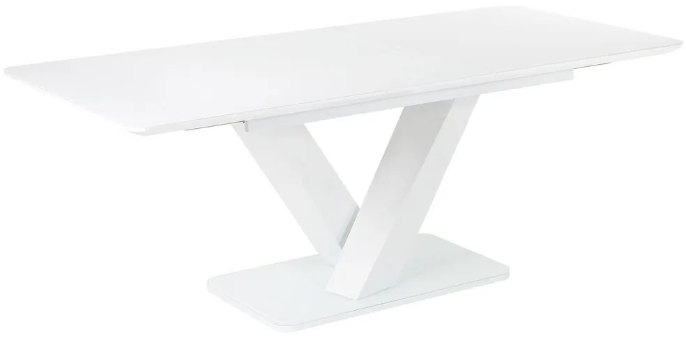 Eettafel Uitschuifbaar Wit 160 / 200 x 90 cm SALTUM Beliani