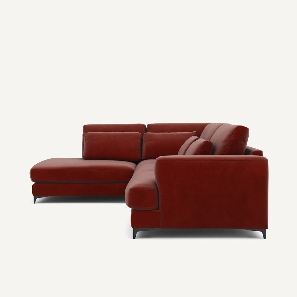 Omvormbare hoekbank links, fluweel, Marsile