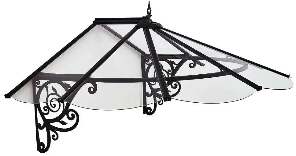 Stijlvolle polycarbonaat deurluifel Lily Palram - Canopia antraciet