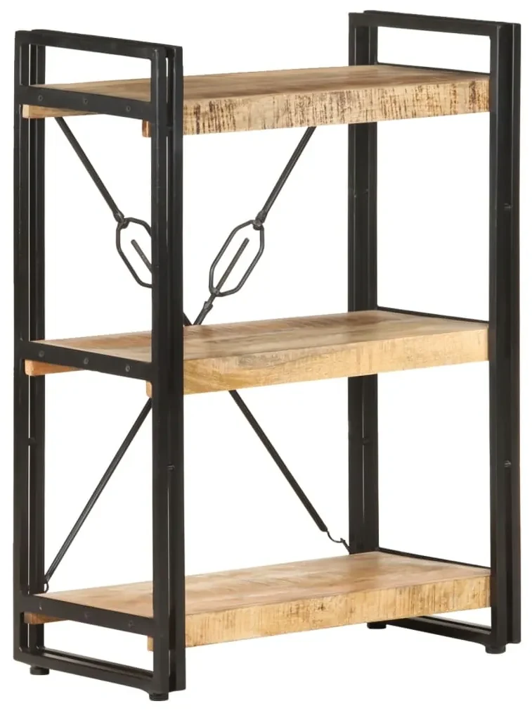 vidaXL Boekenkast met 3 schappen 60x30x80 cm massief mangohout