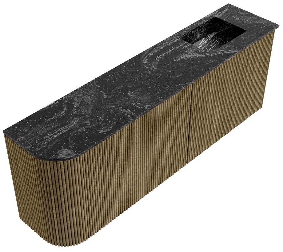 Mondiaz Joya DLux 110cm toiletmeubel ronding links dusk met wastafel faye rechts zonder kraangat lava