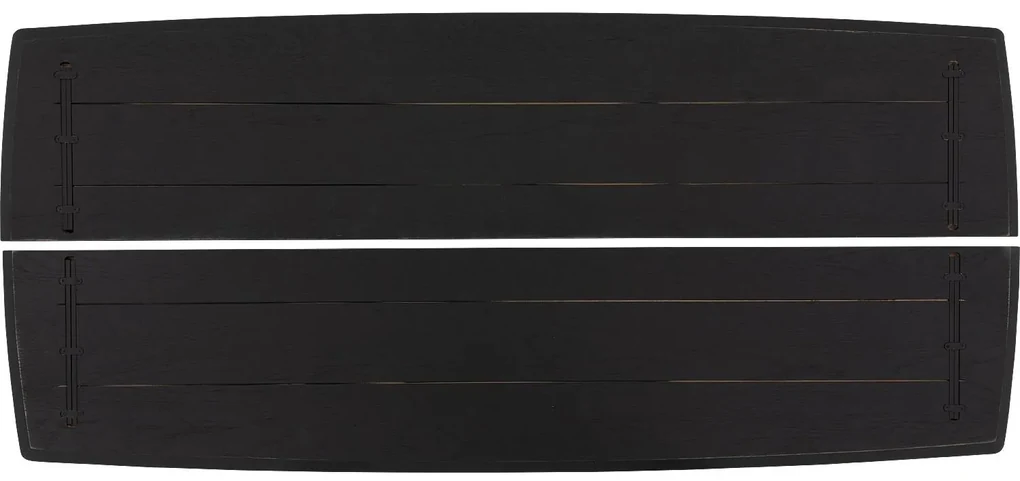 Goossens Excellent Eettafel Floyd, Semi rechthoekig 220 x 100 cm met split