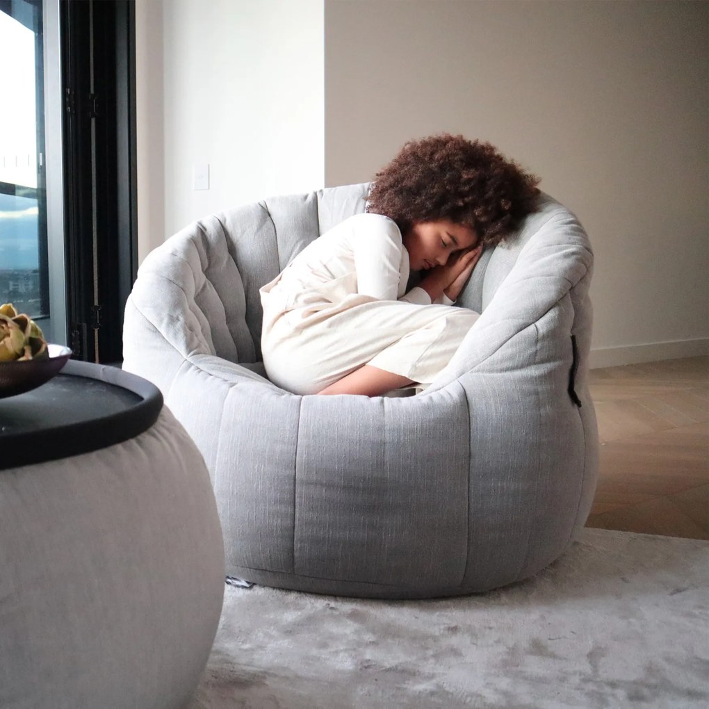 Butterfly Zitzak - Keystone Grey (Tweedekans)