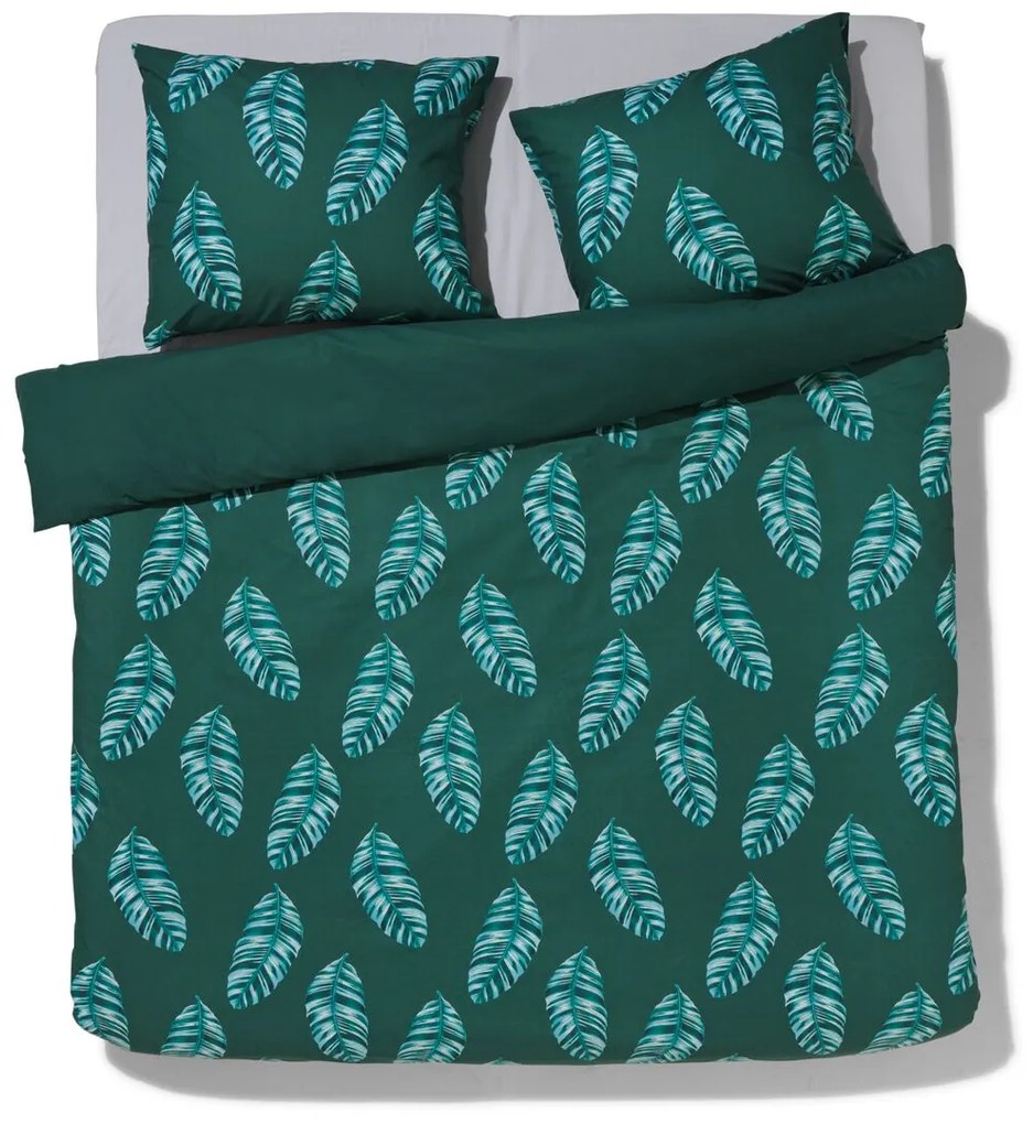 HEMA Dekbedovertrek - Zacht Katoen - 200 X 200/220 - Groen Bladeren (groen)