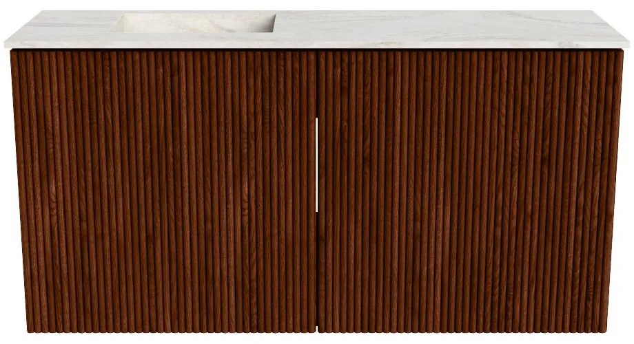 Mondiaz Joya DLux 80cm toiletmeubel ruby met wastafel faye links zonder kraangat ostra