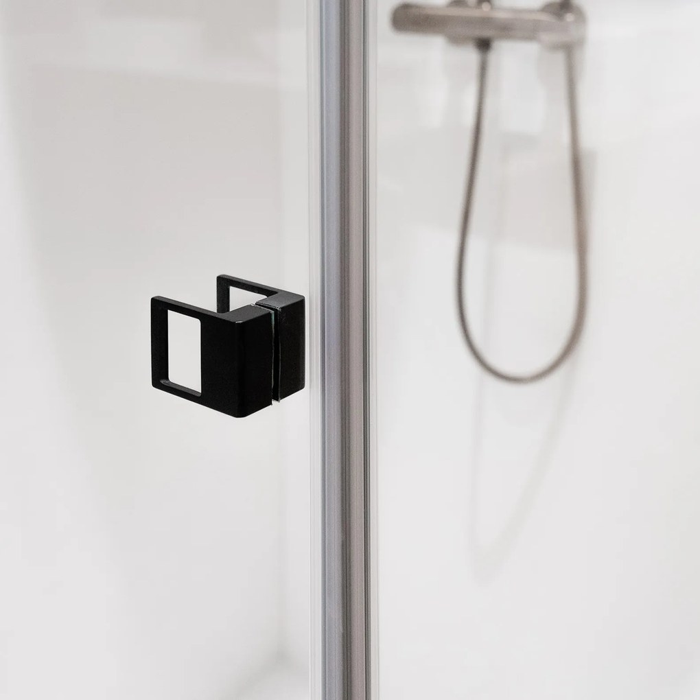 Riho Scandic X204 douchecabine rechts 100x80cm zwart mat