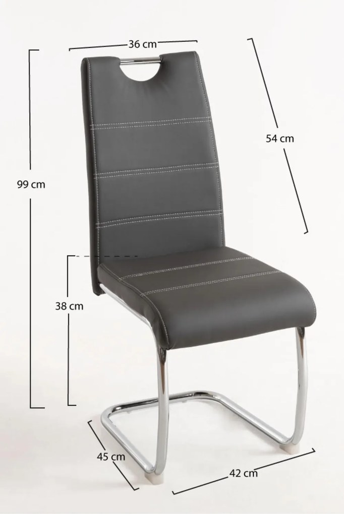 Set 4 Hallen Kunstlederen Stoelen