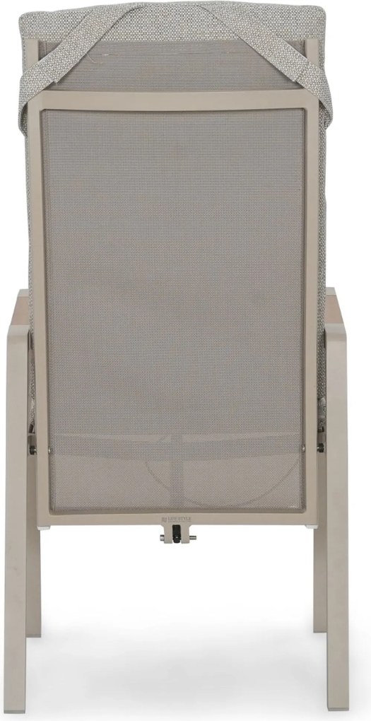 Tuinset 6 personen 220 cm Aluminium Zand/Beige Lifestyle Garden Furniture Vivaro/Belluno